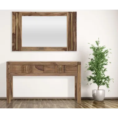 LUSTRO ELEGANT SHEESHAM 120X3X73 cm (WYMIAR WEWNĘTRZNY 57X84 cm)